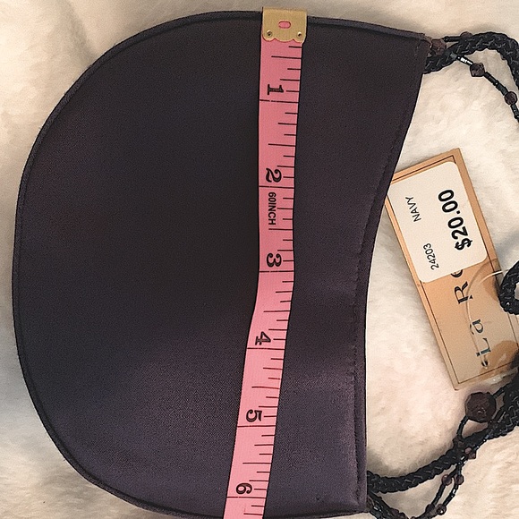 NWT ✅ LA REGALE 💙 DRESSY MINI NAVY BLUE PURSE (snap closure) - Picture 7 of 9